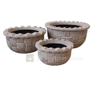 Macetas de Fibra de Vidrio Modelo Canasta
