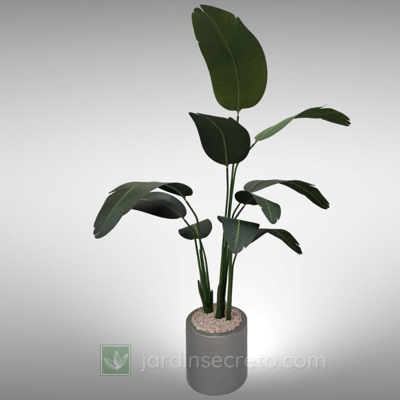 Arreglo de maceta de Fibra de vidrio y planta artificial