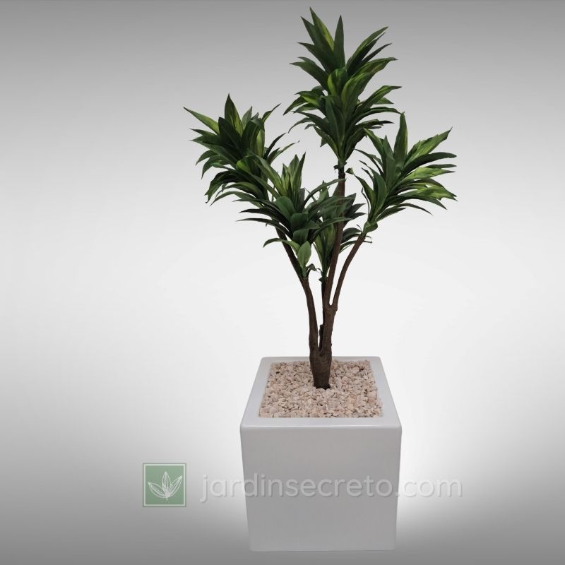 Arreglo de maceta de Fibra de vidrio y planta artificial